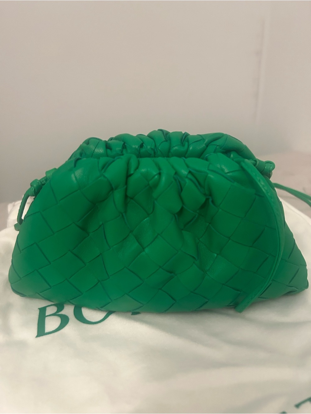 Bottega Veneta woven Intrecciato Pouch Crossbody Bag green New - Picture 3 of 10